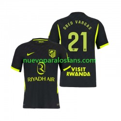 Camiseta de Fútbol Atlético Madrid Obed Vargas 21 Hombre Exterior 2026-2027 Manga Corta