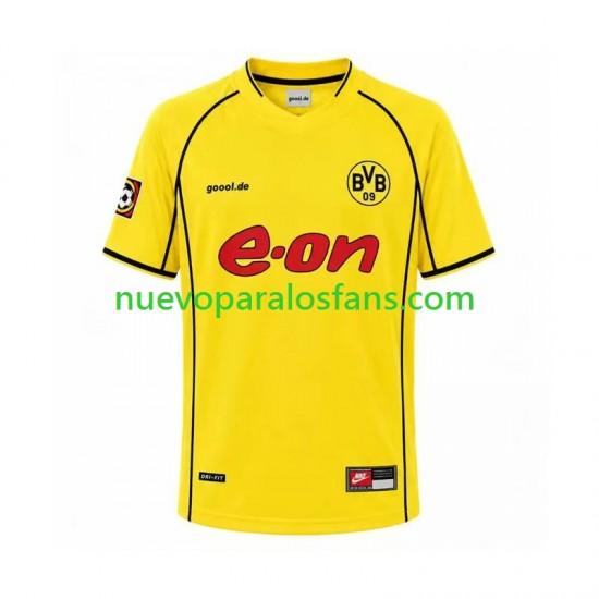 Camiseta de Fútbol Borussia Dortmund Retro Hombre Casa 2002 Manga Corta
