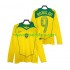 Camiseta de Fútbol Brasil RONALDO 9 Retro Hombre Casa 2004 Manga Larga