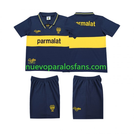 Camiseta de Fútbol CA Boca Juniors 1993 1995 Retro Niño Casa Manga Corta