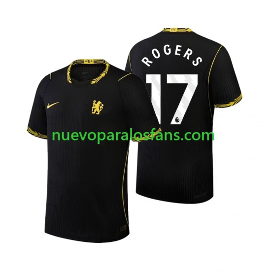 Camiseta de Fútbol Chelsea Morgan Rogers 17 Hombre Exterior 2026-2027 Manga Corta