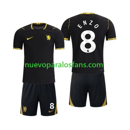 Camiseta de Fútbol Chlesea Enzo Fernandez 8 Niño Exterior 2026-2027 Manga Corta