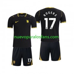 Camiseta de Fútbol Chlesea Morgan Rogers 17 Niño Exterior 2026-2027 Manga Corta