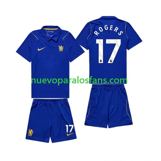 Camiseta de Fútbol Chlesea Morgan Rogers 17 Niño Casa 2026-2027 Manga Corta