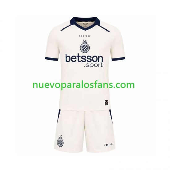 Camiseta de Fútbol Club Brugge Niño Exterior 2026-2027 Manga Corta