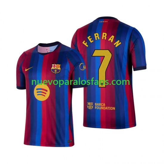 Camiseta de Fútbol FC Barcelona Ferran Torres 7 Hombre Casa 2026-2027 Manga Corta