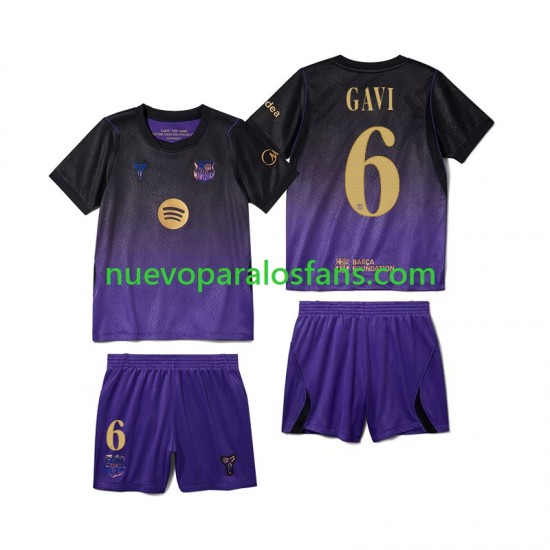 Camiseta de Fútbol FC Barcelona Gavi 6 Niño Exterior 2026-2027 Manga Corta