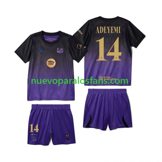 Camiseta de Fútbol FC Barcelona Karim Adeyemi 14 Niño Exterior 2026-2027 Manga Corta