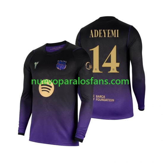 Camiseta de Fútbol FC Barcelona Karim Adeyemi 14 Hombre Exterior 2026-2027 Manga Larga