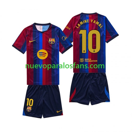 Camiseta de Fútbol FC Barcelona Lamine Yamal 10 Niño Casa 2026-2027 Manga Corta