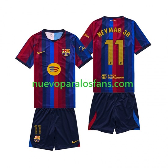 Camiseta de Fútbol FC Barcelona Neymar JR 11 Niño Casa 2026-2027 Manga Corta
