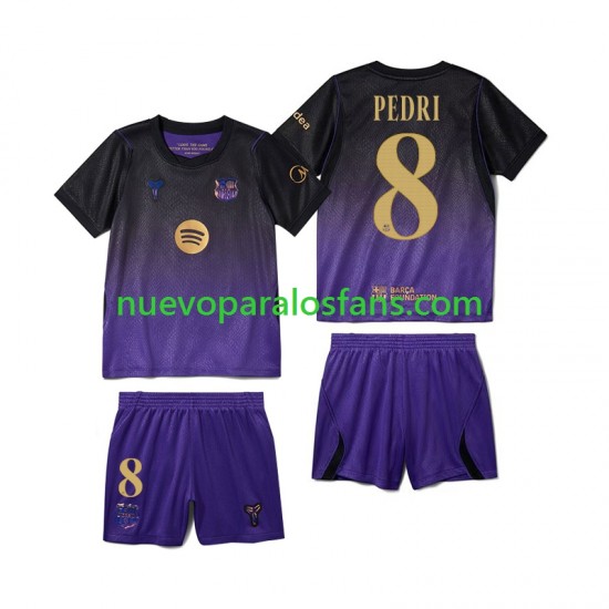 Camiseta de Fútbol FC Barcelona Pedri 8 Niño Exterior 2026-2027 Manga Corta