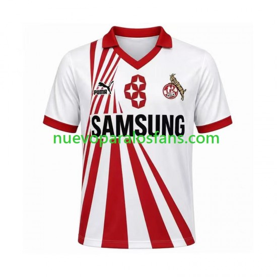 Camiseta de Fútbol FC Köln 1990 1991 Retro Hombre Casa Manga Corta