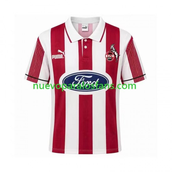 Camiseta de Fútbol FC Köln 1995 1996 Retro Hombre Casa Manga Corta