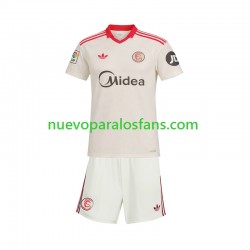 Camiseta de Fútbol Sevilla FC Retro Niño Casa 2025-2026 Manga Corta