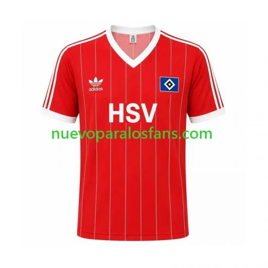 Camiseta de Fútbol Hamburger SV 1983 Retro Hombre Exterior Manga Corta