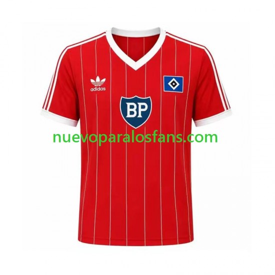 Camiseta de Fútbol Hamburger SV 1984 Retro Hombre Exterior Manga Corta