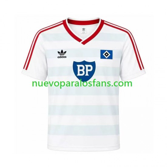 Camiseta de Fútbol Hamburger SV 1986 Retro Hombre Exterior Manga Corta