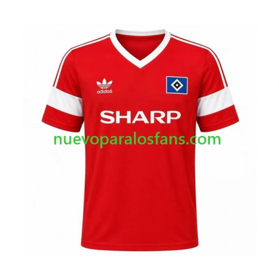 Camiseta de Fútbol Hamburger SV 1988 Retro Hombre Exterior Manga Corta
