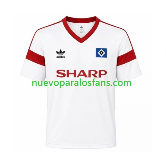 Camiseta de Fútbol Hamburger SV 1988 Retro Hombre Casa Manga Corta