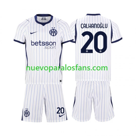 Camiseta de Fútbol Inter Milan Hakan Calhanoglu 20 Niño Exterior 2026-2027 Manga Corta