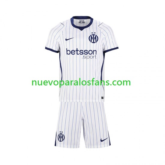 Camiseta de Fútbol Inter Milan Niño Exterior 2026-2027 Manga Corta