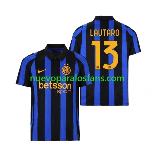 Camiseta de Fútbol Inter Milan Lautaro Martinez 13 Hombre Casa 2026-2027 Manga Corta