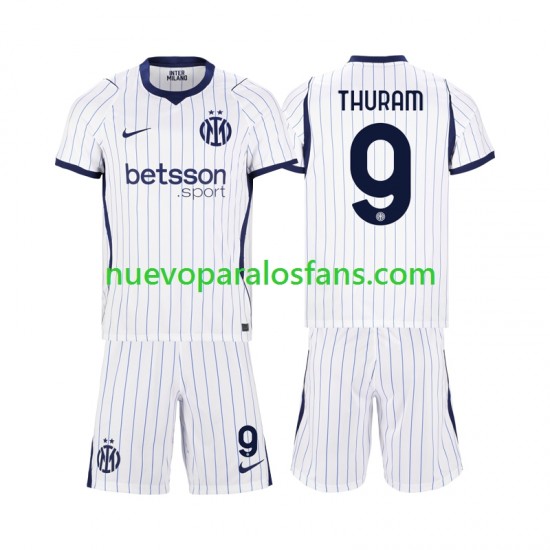 Camiseta de Fútbol Inter Milan Marcus Thuram 9 Niño Exterior 2026-2027 Manga Corta