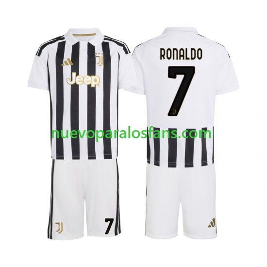 Camiseta de Fútbol Juventus Cristiano Ronaldo 7 Niño Casa 2026-2027 Manga Corta