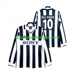 Camiseta de Fútbol Juventus DEL PIERO 10 1997 Retro Hombre Casa Manga Larga