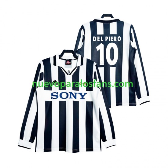 Camiseta de Fútbol Juventus DEL PIERO 10 1997 Retro Hombre Casa Manga Larga