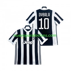 Camiseta de Fútbol Juventus DYBALA 21 2017 2018 Retro Hombre Casa Manga Corta