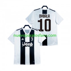 Camiseta de Fútbol Juventus DYBALA 21 2018 2019 Retro Hombre Casa Manga Corta