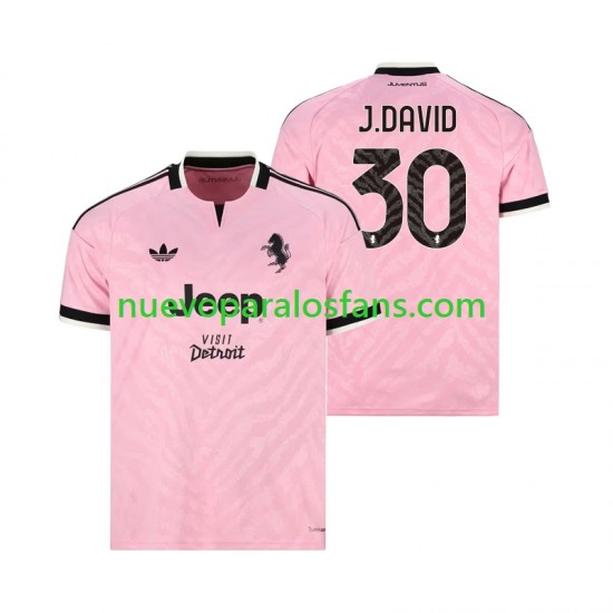 Camiseta de Fútbol Juventus Jonathan David 30 Hombre Exterior 2026-2027 Manga Corta