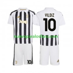 Camiseta de Fútbol Juventus Kenan Yildiz 10 Niño Casa 2026-2027 Manga Corta