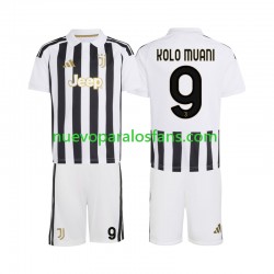 Camiseta de Fútbol Juventus Randal Kolo Muani 9 Niño Casa 2026-2027 Manga Corta