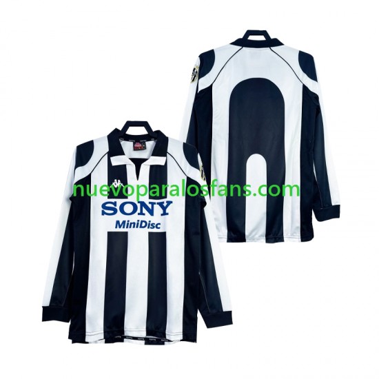 Camiseta de Fútbol Juventus 1997 Retro Hombre Casa 1998 Manga Larga