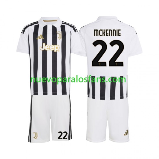 Camiseta de Fútbol Juventus Weston McKennie 22 Niño Casa 2026-2027 Manga Corta