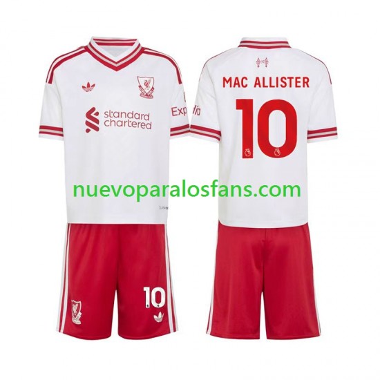 Camiseta de Fútbol Liverpool Alexis Mac Allister 10 Niño Exterior 2026-2027 Manga Corta