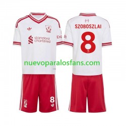 Camiseta de Fútbol Liverpool Dominik Szoboszlai 8 Niño Exterior 2026-2027 Manga Corta