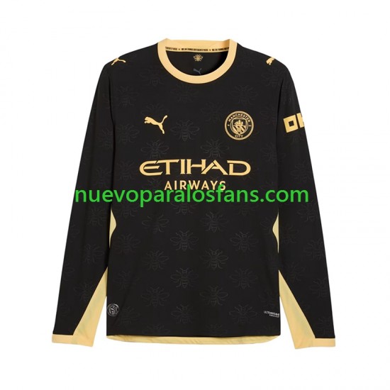 Camiseta de Fútbol Manchester City Hombre Exterior 2026-2027 Manga Larga
