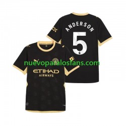 Camiseta de Fútbol Manchester City Elliot Anderson 5 Hombre Exterior 2026-2027 Manga Corta