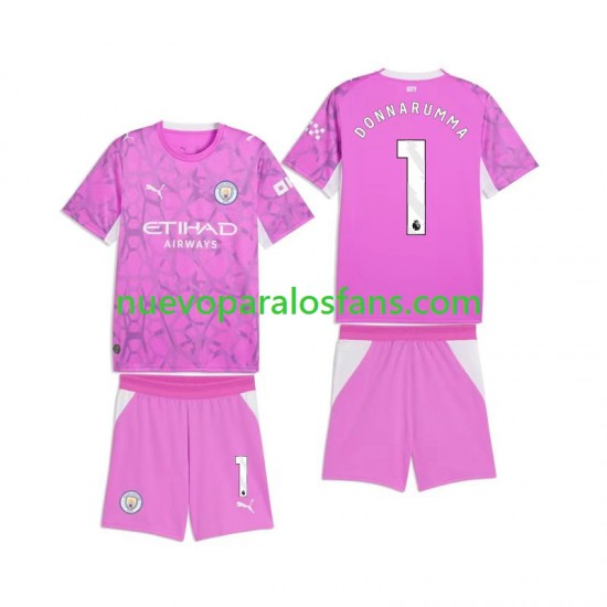 Camiseta de Fútbol Manchester City Gianluigi Donnarumma 1 Portero Niño Exterior 2026-2027 Manga Corta