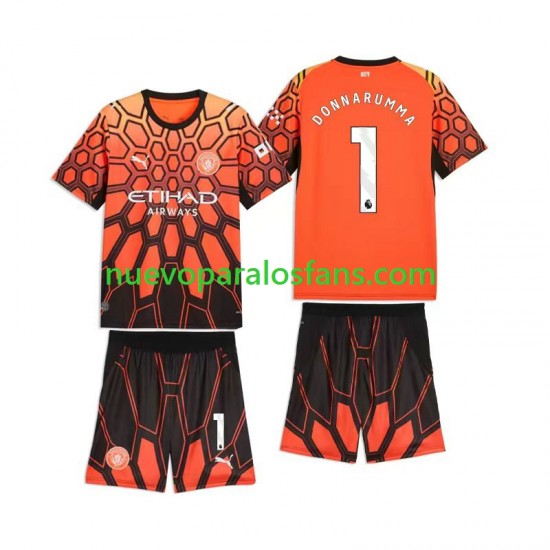 Camiseta de Fútbol Manchester City Gianluigi Donnarumma 1 Portero Niño Tercera 2026-2027 Manga Corta