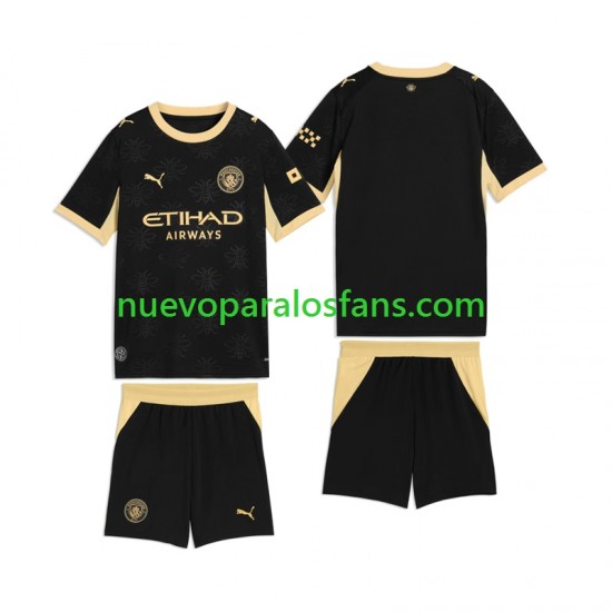 Camiseta de Fútbol Manchester City Niño Exterior 2026-2027 Manga Corta