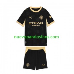 Camiseta de Fútbol Manchester City Niño Exterior 2026-2027 Manga Corta