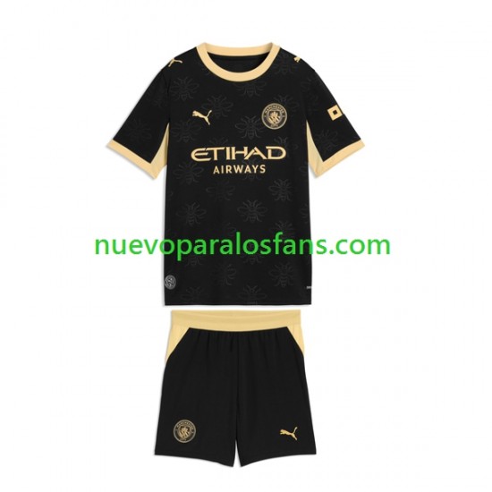 Camiseta de Fútbol Manchester City Niño Exterior 2026-2027 Manga Corta