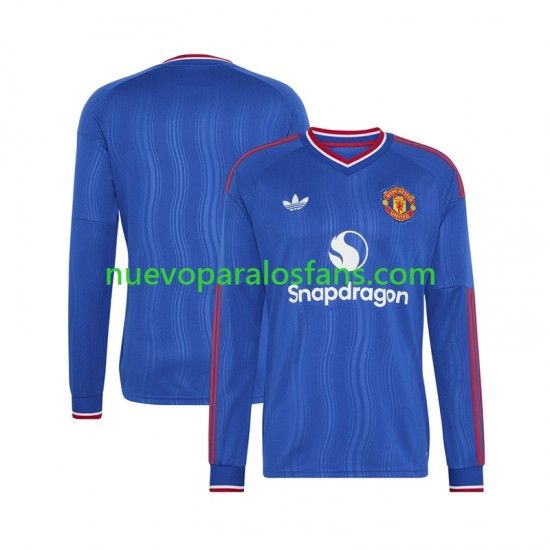 Camiseta de Fútbol Manchester United Hombre Exterior 2026-2027 Manga Larga