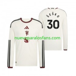 Camiseta de Fútbol Manchester United Benjamin Sesko 30 Hombre Tercera 2026-2027 Manga Larga