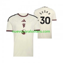 Camiseta de Fútbol Manchester United Benjamin Sesko 30 Hombre Tercera 2026-2027 Manga Corta